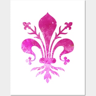 Pink Florence Fleur de Lis Posters and Art